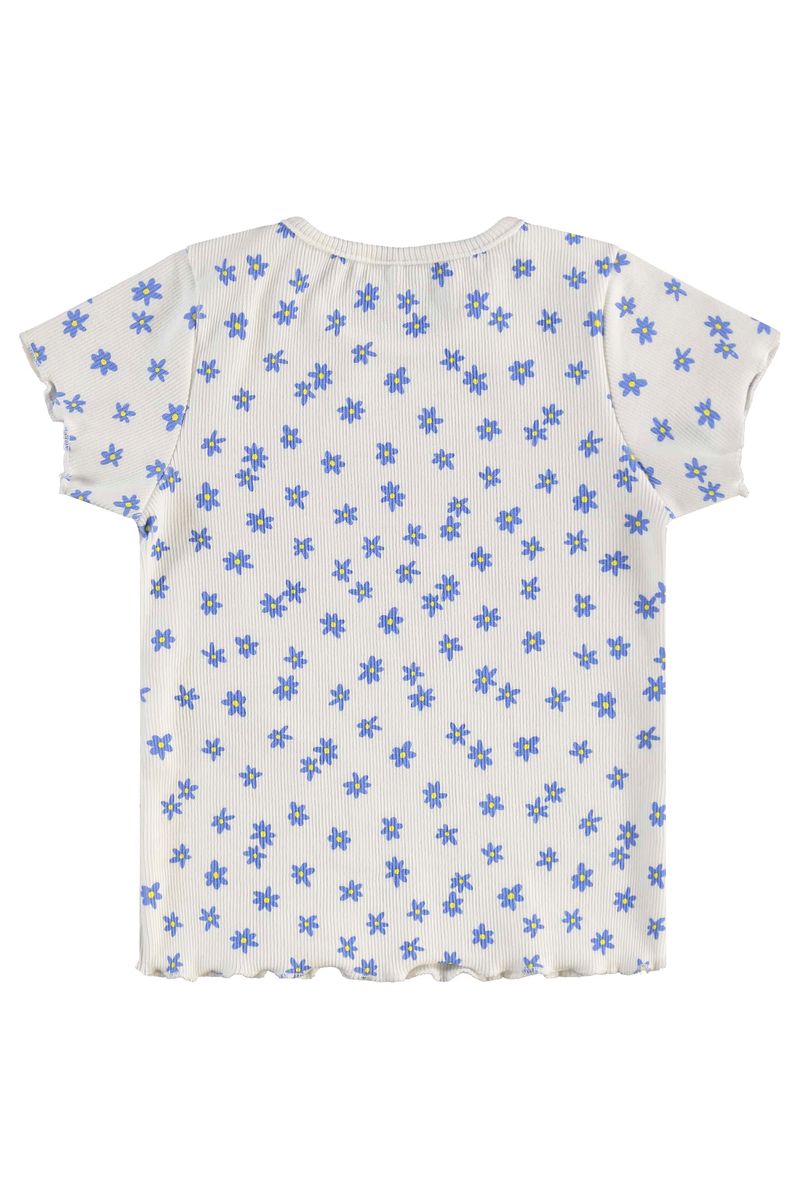 blusa infantil em ribana estampada off white guloseima