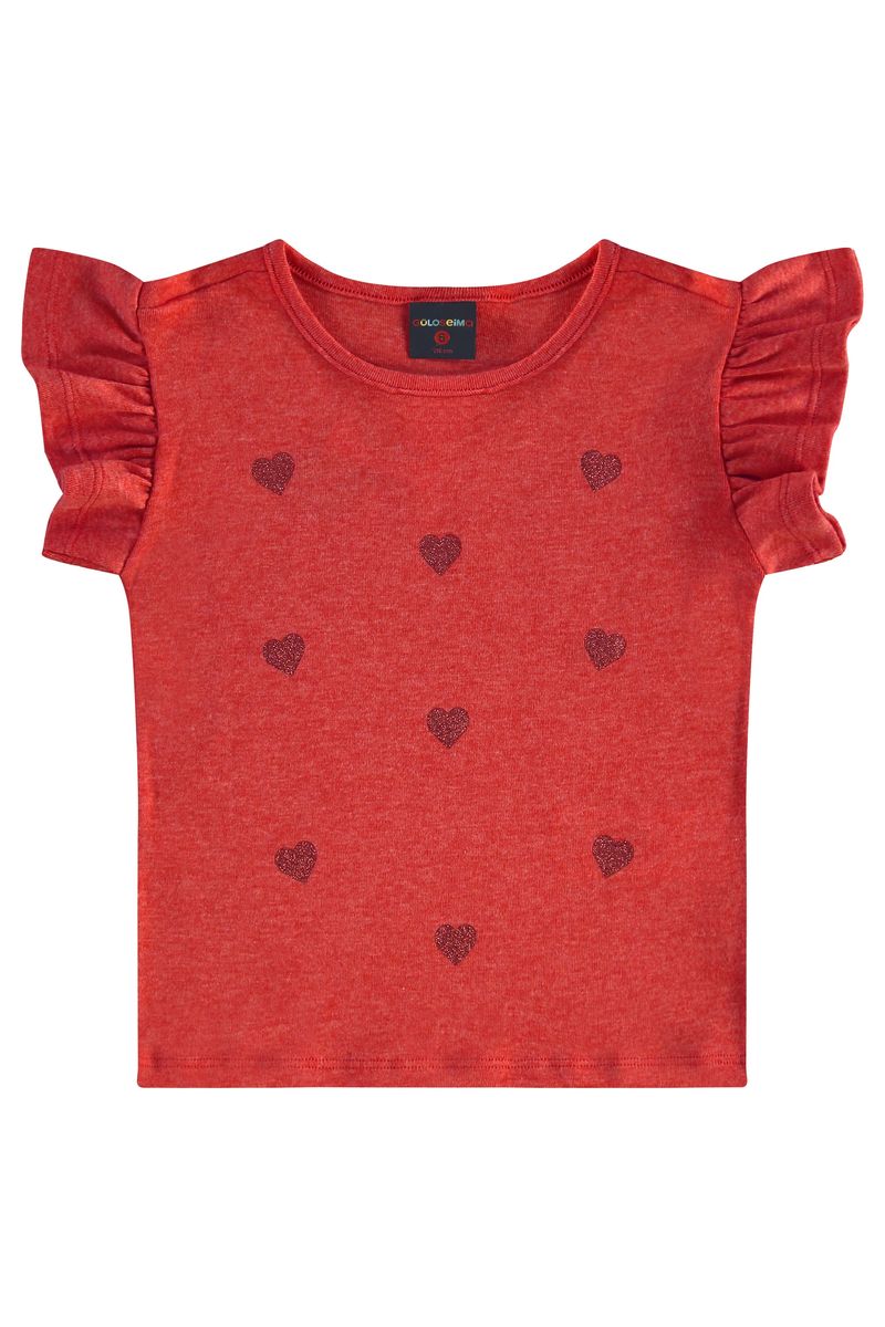 BlusaInfantildeMangaCurtaemRibana