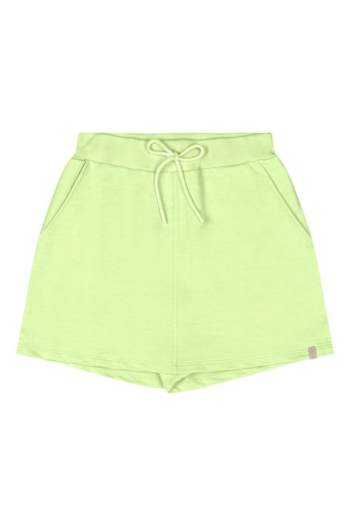 Short-Saia Básico Juvenil em Moletom para Menina (Verde) Gloss