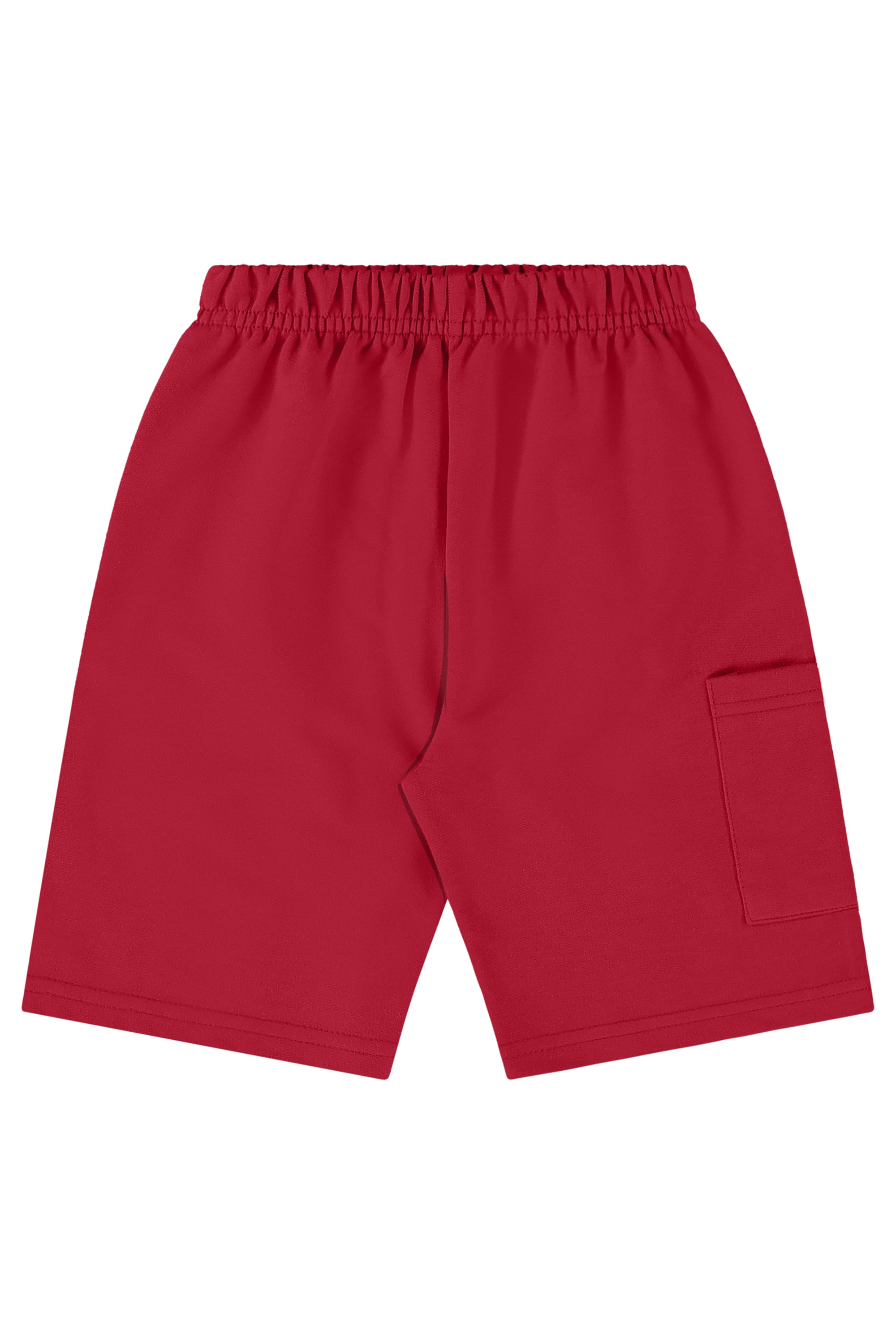 Bermuda Básica para Menino em Moletom (Vermelho) Bee Loop