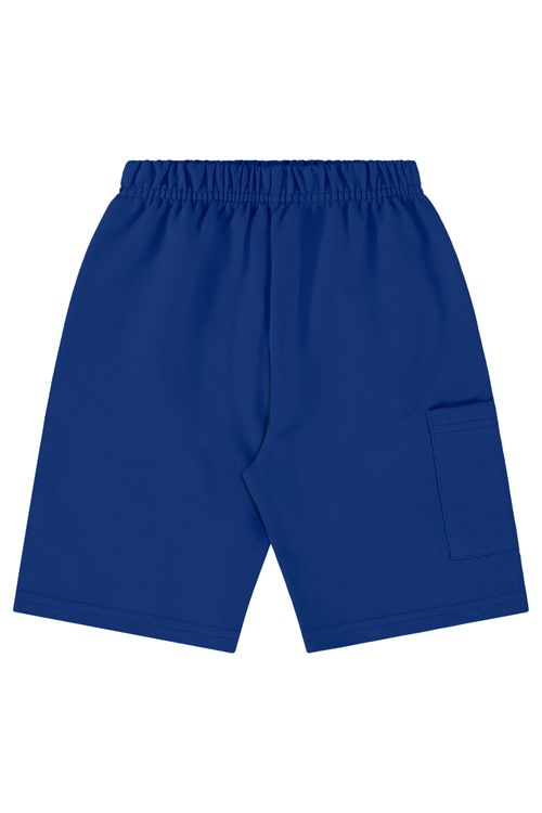 Bermuda Infantil em Moletom para Menino (Azul) Bee Loop