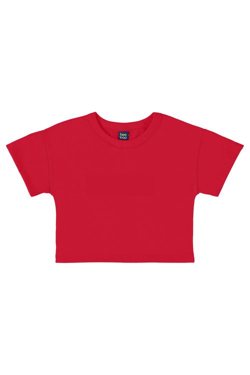 Camiseta Básica para Menina (Vermelho) Bee Loop