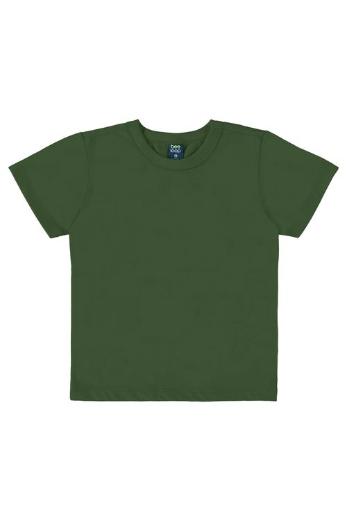 Camiseta em Meia Malha para Menino (Verde) Bee Loop