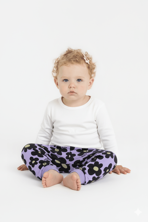 Calça para Bebê Menina em Cotton (Roxo) Guloseima