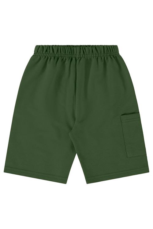 Bermuda Infantil em Moletom para Menino (Verde) Bee Loop
