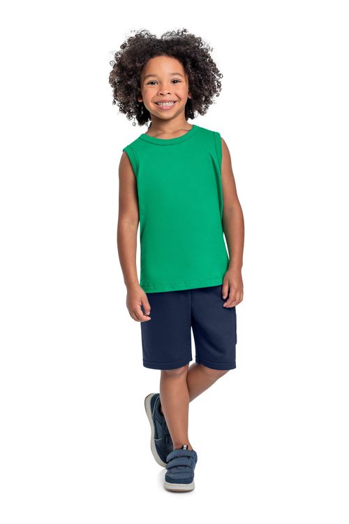 Regata em Meia Malha para Menino (Verde) Bee Loop