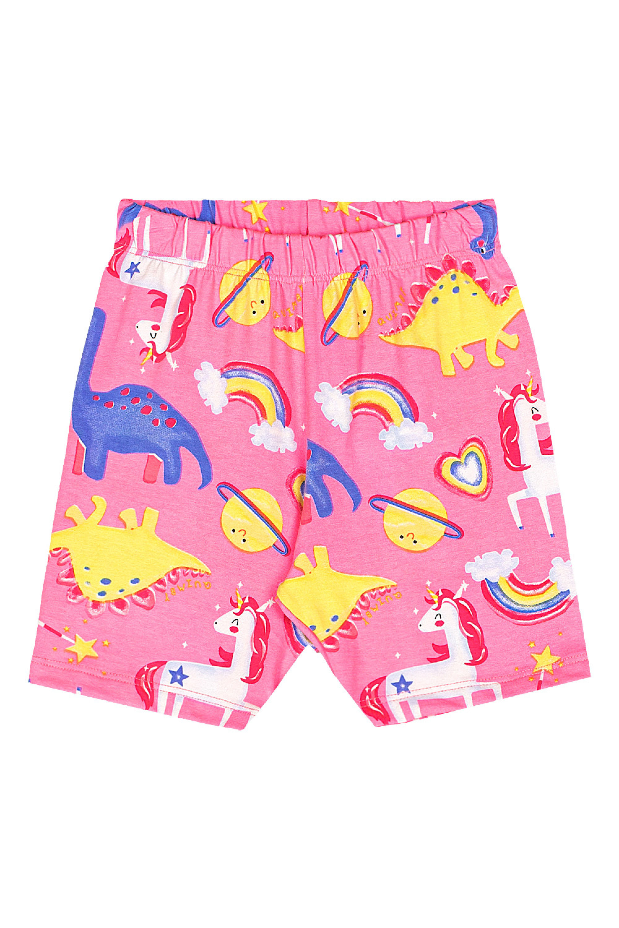 Bermuda Ciclista Infantil Feminina em Cotton (Rosa) Quimby