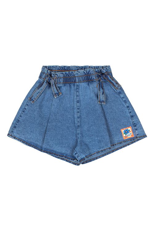 Short Infantil Feminino em Jeans com Elastano (Azul Claro) Quimby