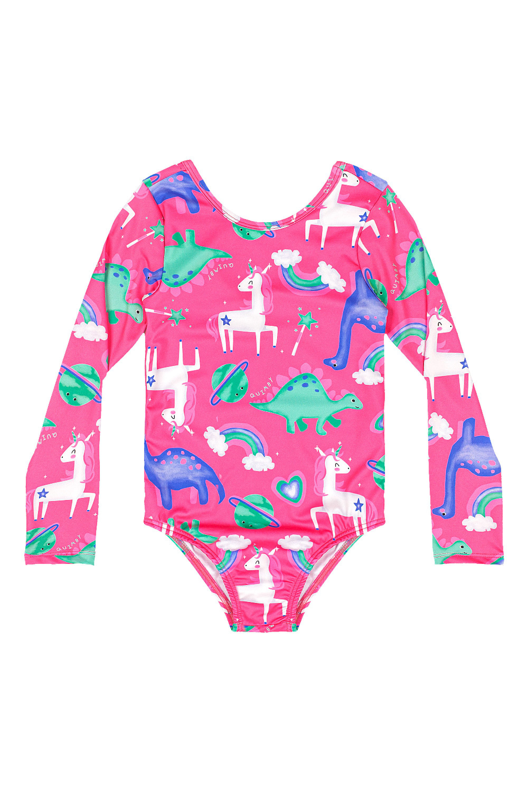 Maiô Infantil Manga Longa FPS 50+ (Rosa Pink) Quimby