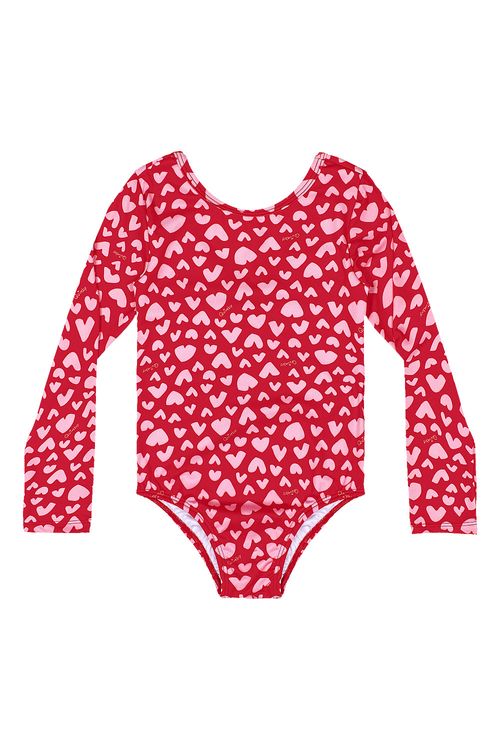 Maiô Infantil Manga Longa FPS 50+ (Vermelho) Quimby