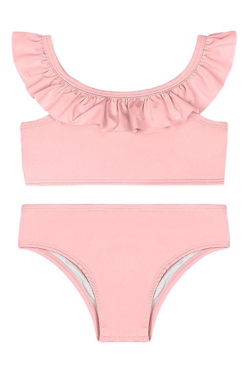 Biquíni Infantil em Malha Lisa UV DRY Forrados (Rosa) Quimby
