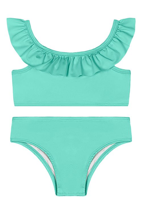 Biquíni Infantil em Malha Lisa UV DRY Forrados (Verde) Quimby