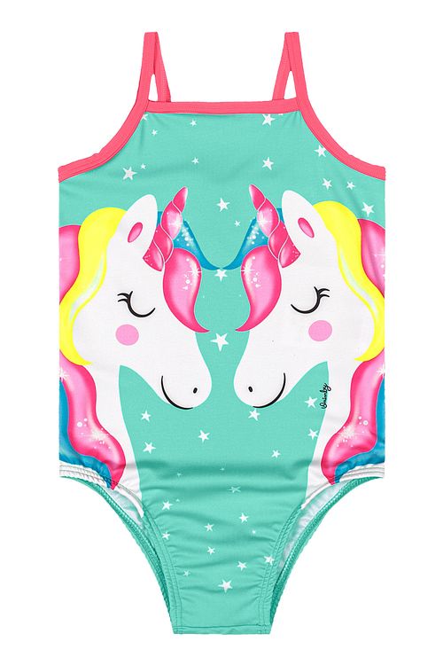 Maiô Infantil Em Malha UV DRY com Forro Em Microfibra (Rosa Pink Neon) Quimby