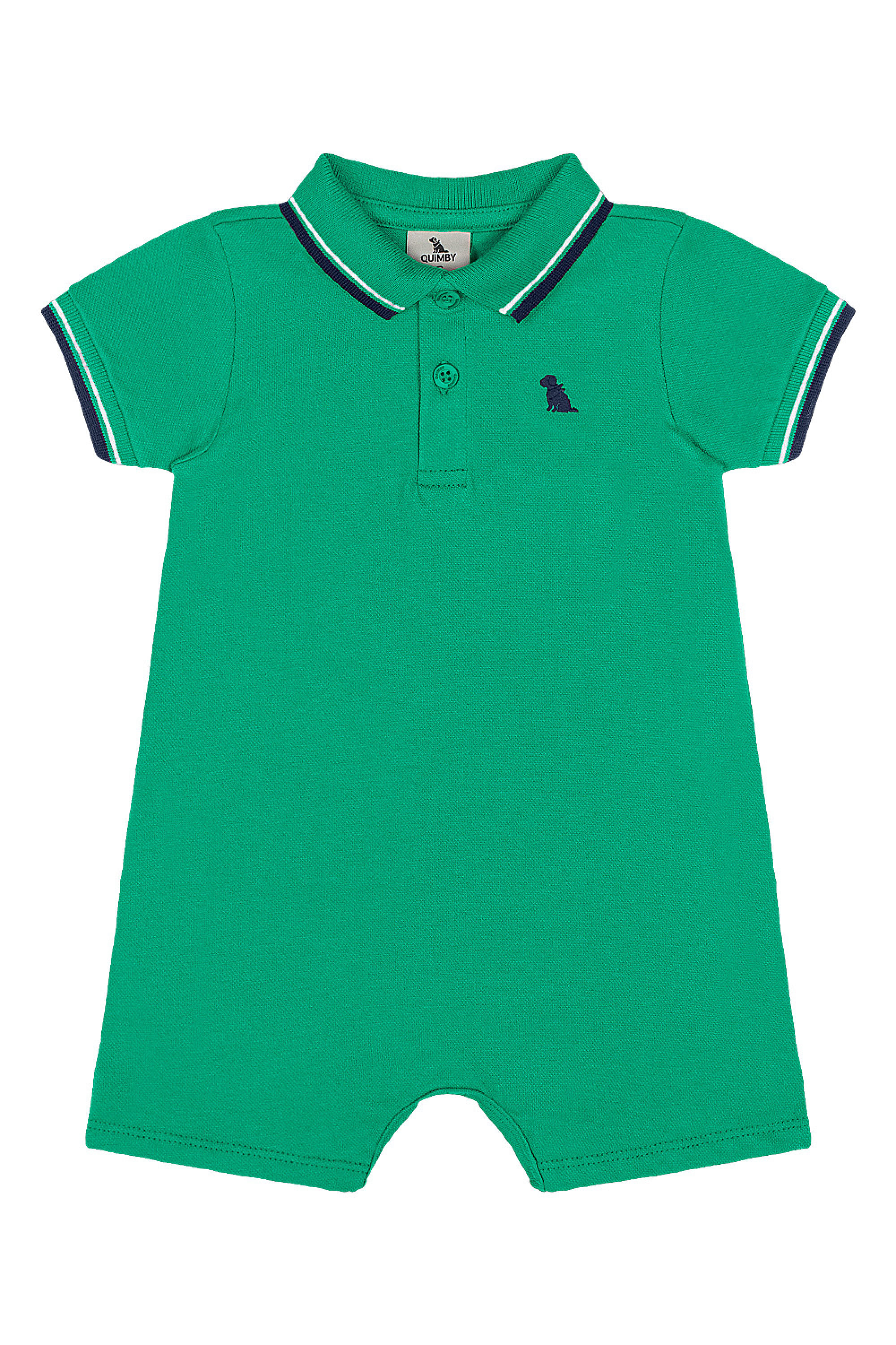 Macaquinho Polo Bebê Menino em Piquet com Elastano (Verde) Quimby