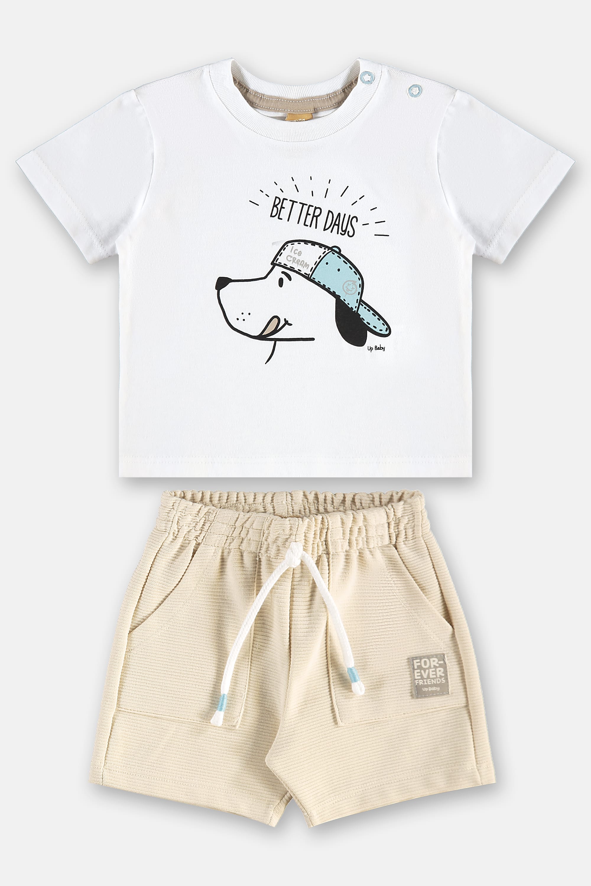 Conjunto Melhores Dias para Bebê Menino (Branco) Up Baby