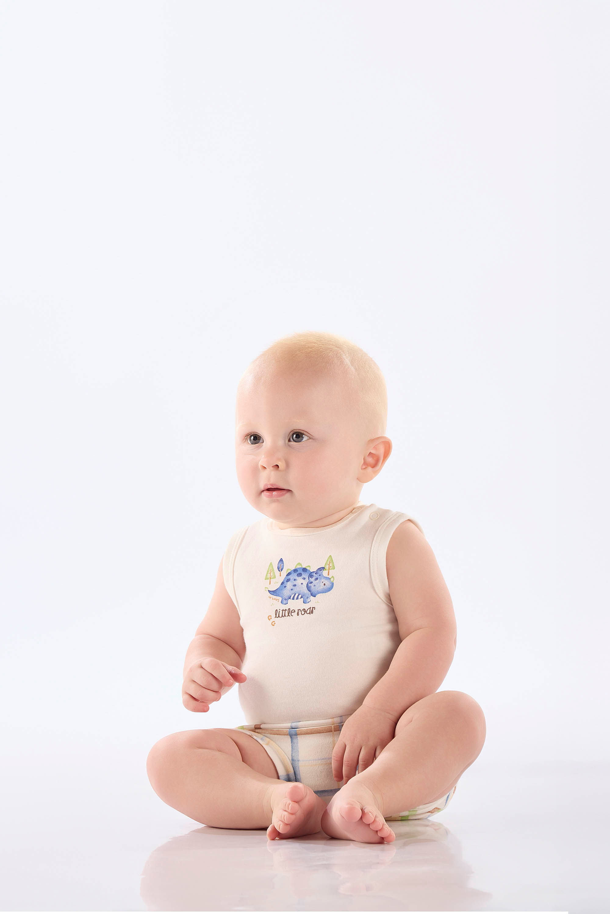 Conjunto Body Regata e Short em Suedine Comfy para Bebê Menino (Off White) Up Baby