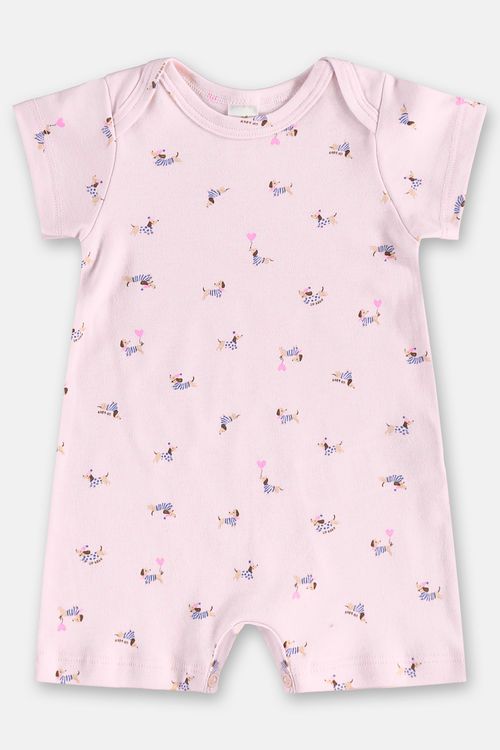 Macaquinho em Suedine Essentials para Bebê Menina (Rosa) Up Baby