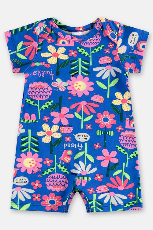 Macaquinho em Suedine Essentials para Bebê Menina (Azul) Up Baby