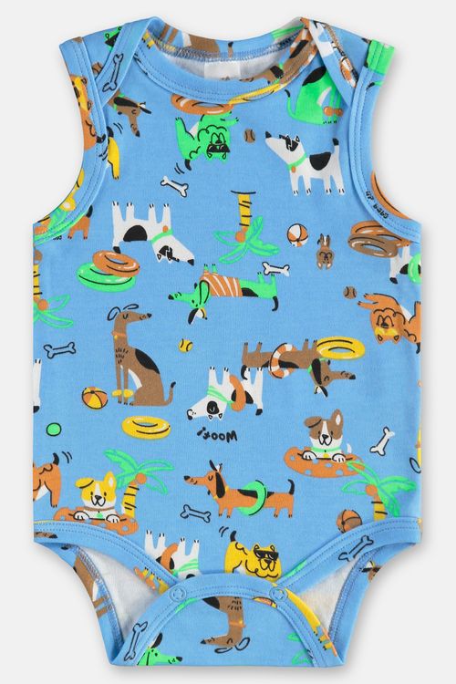 Body Regata em Suedine Essentials para Bebê Menino (Azul Claro) Up Baby