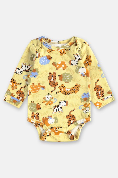Body para Bebê Menino em Suedine Essentials Estampado (Verde) Up Baby
