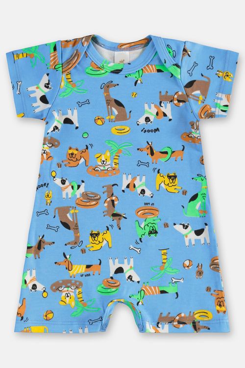 Macaquinho para Bebê Menino em Suedine Essentials (Azul) Up Baby