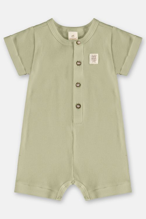 Macaquinho Bebê Unissex em Ribana Nature (Verde) Up Baby