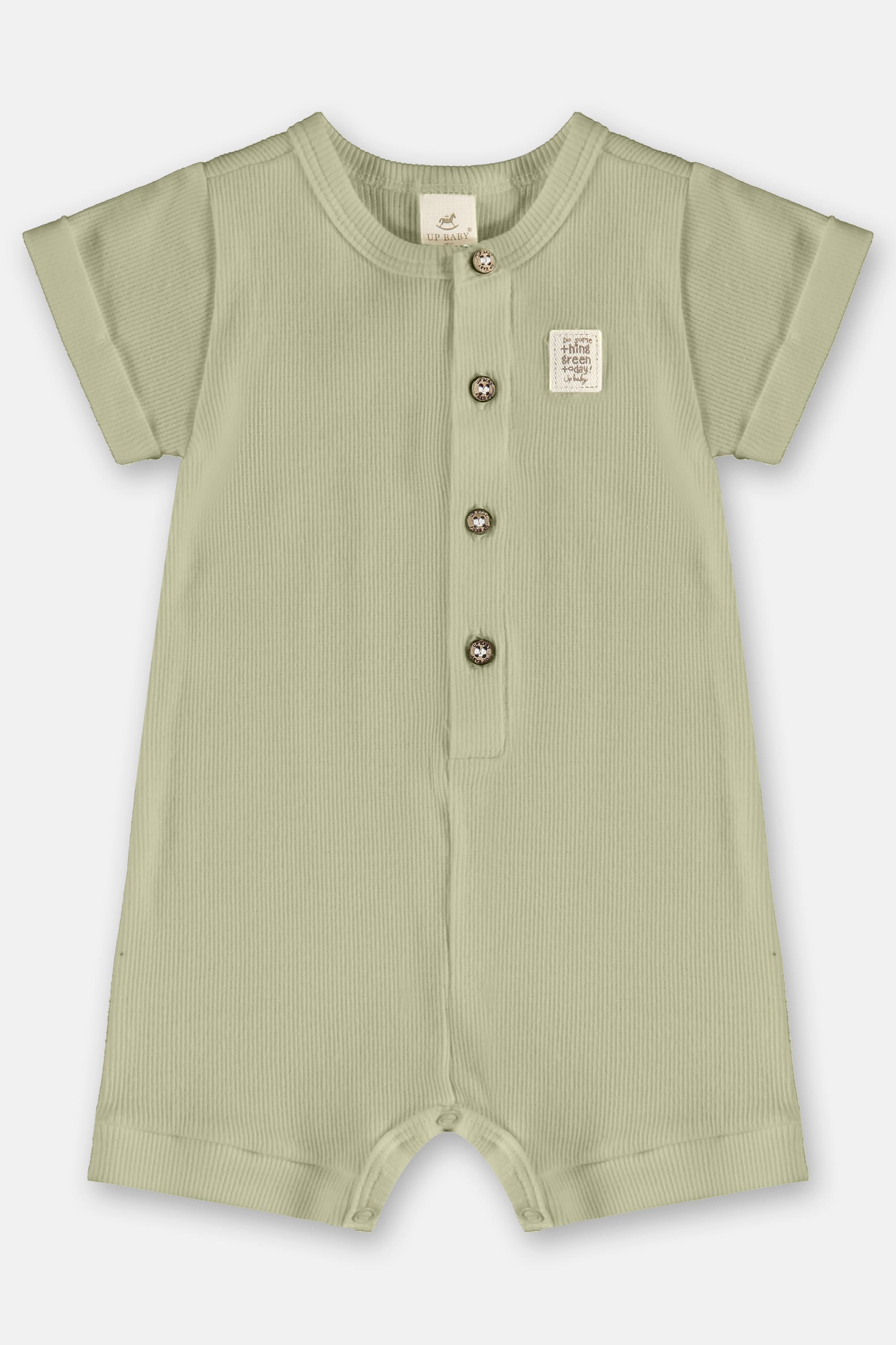 Macaquinho Bebê Unissex em Ribana Nature (Verde) Up Baby