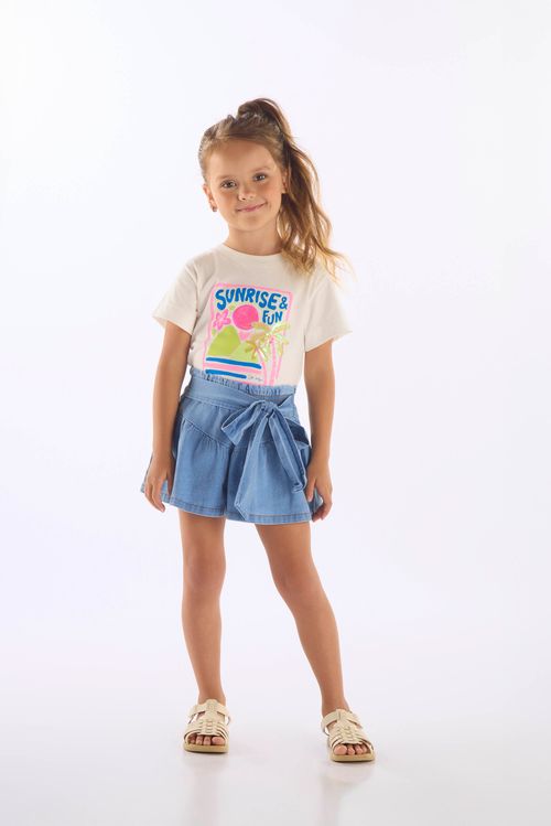 Blusa Nascer do Sol Infantil em Algodão (Off White) Up Baby