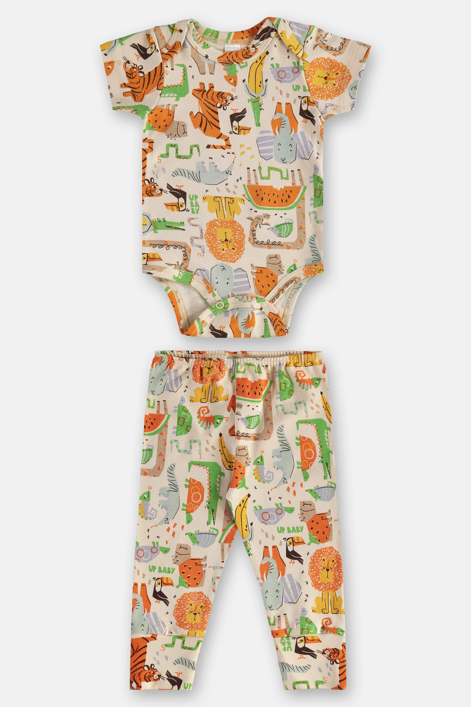 Conjunto em Suedine Essentials para Bebê com Body e Calça (Bege) Up Baby