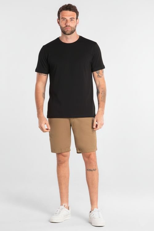 Camiseta Manga Curta Masculina (Preto) Just Basic