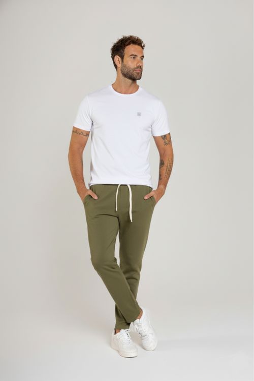 Camiseta Básica Masculina em Meia Malha (Off White) The Philippines