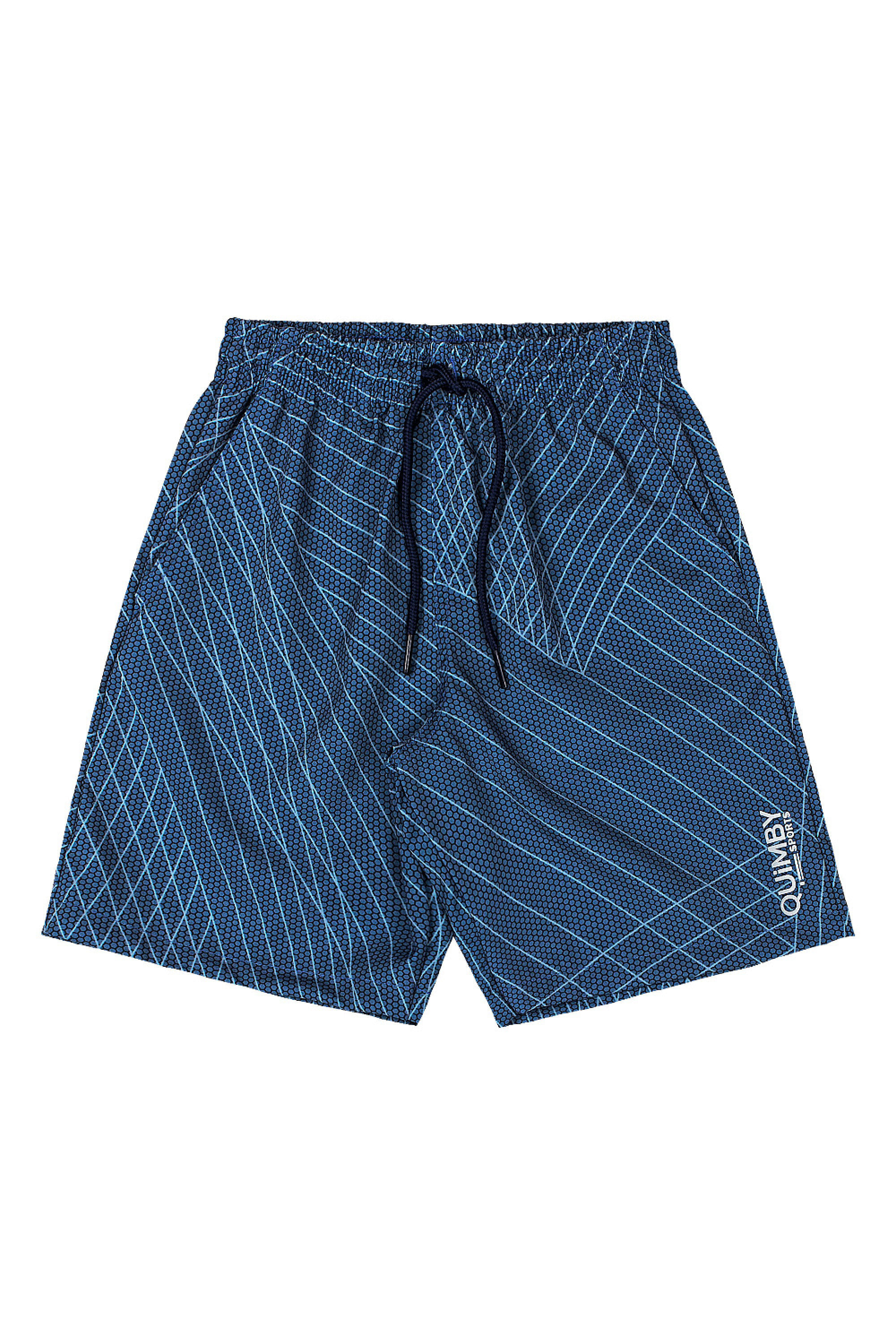 Bermuda Infantil em Microfibra Estampada (Azul Marinho) Quimby