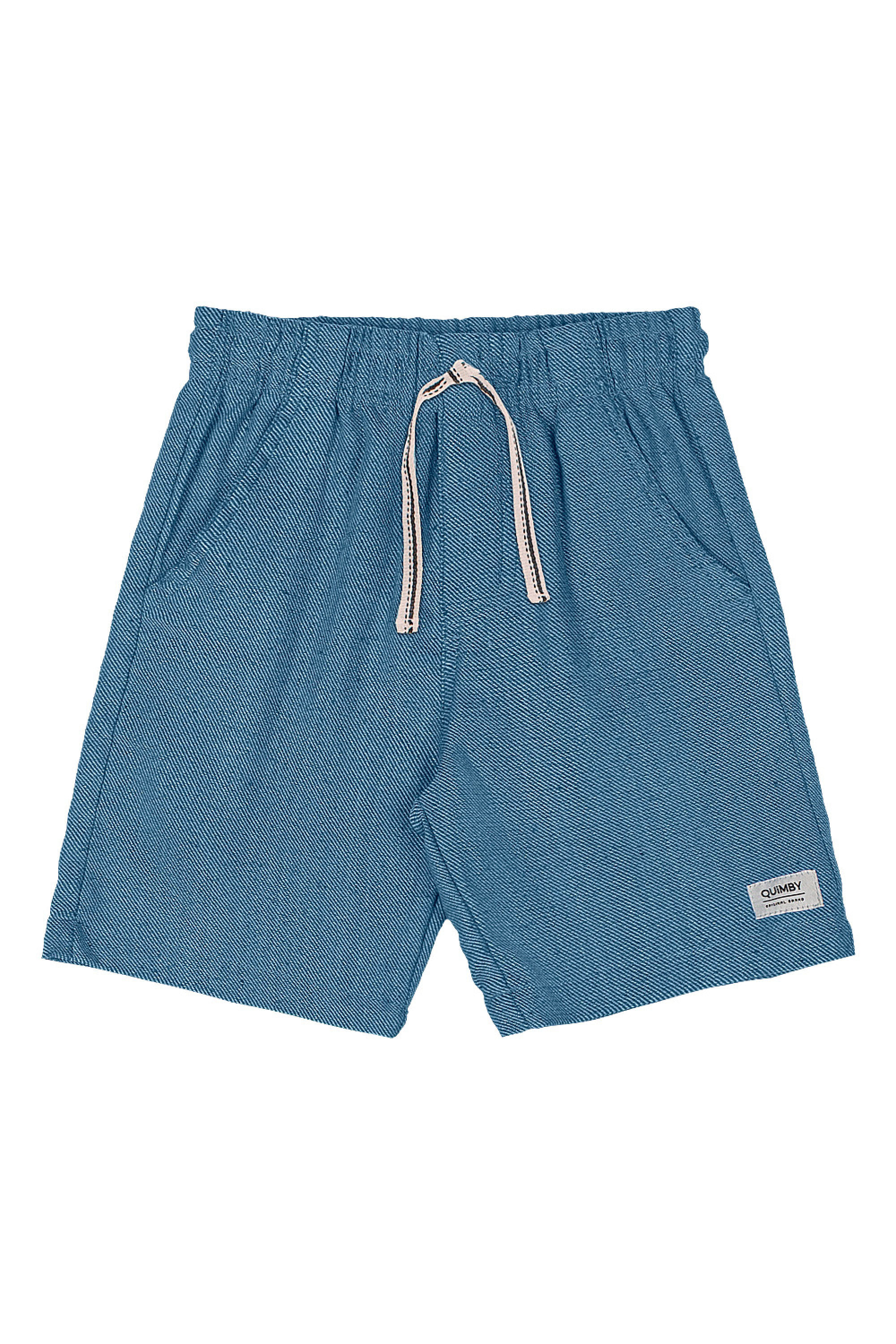 Bermuda Infantil em Tecido Sarjado (Azul ) Quimby