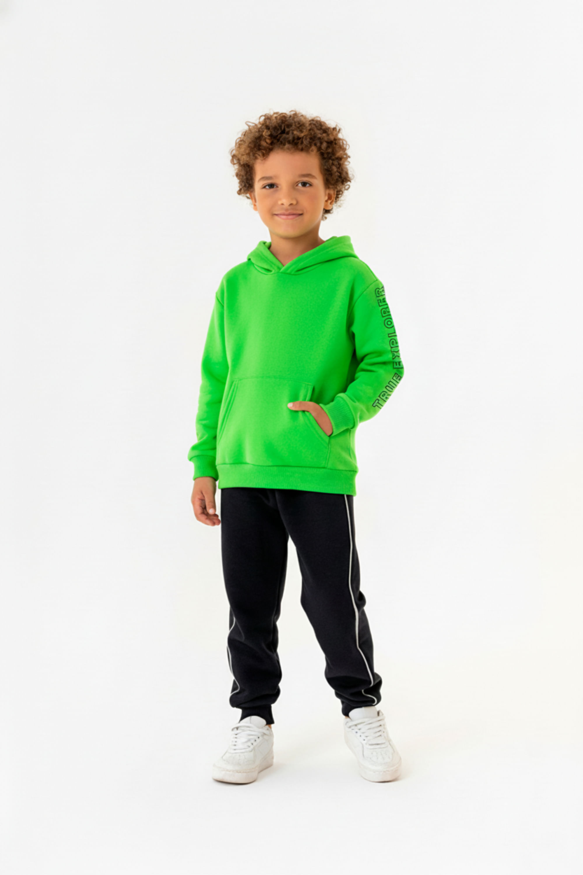 Blusão Infantil Masculino em Moletom Felpado (Verde) Guloseima