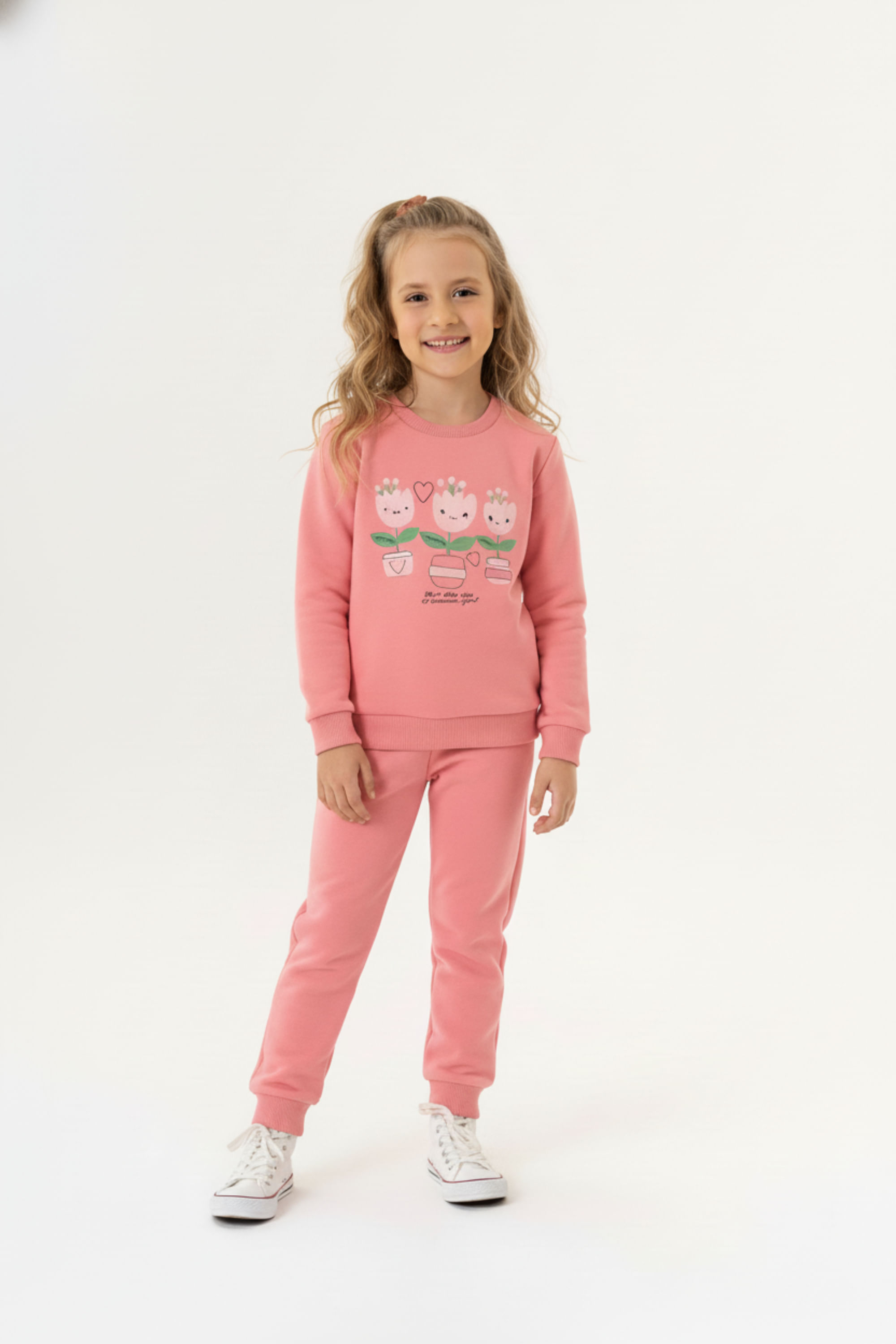 Conjunto Blusão e Calça Infantil Feminino (Rosa) Guloseima