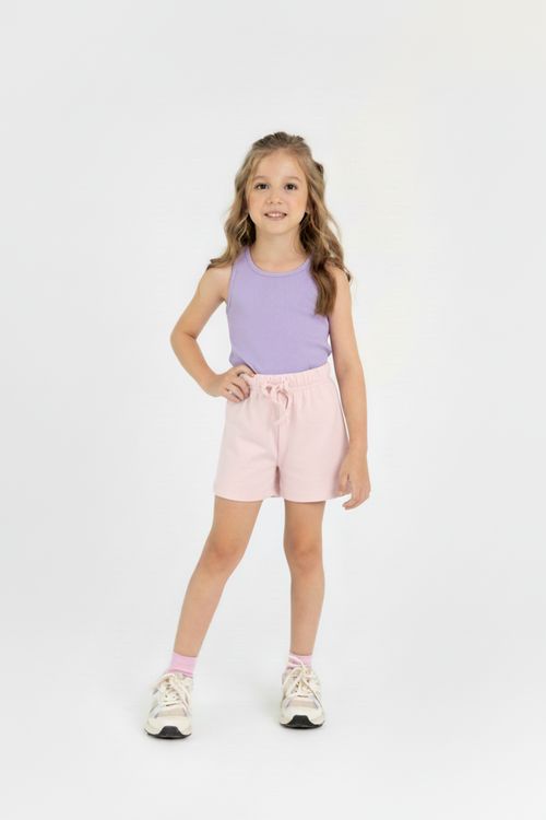 Regata Infantil em Ribana para Menina (Roxo) Guloseima