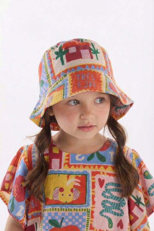 Chapéu Charme Infantil Unissex em Viscolinho (Off White) Três e Já