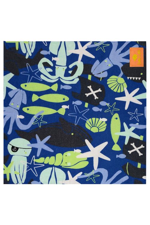 Bandana Unissex oMar em Viscolinho (Azul) Três e Já