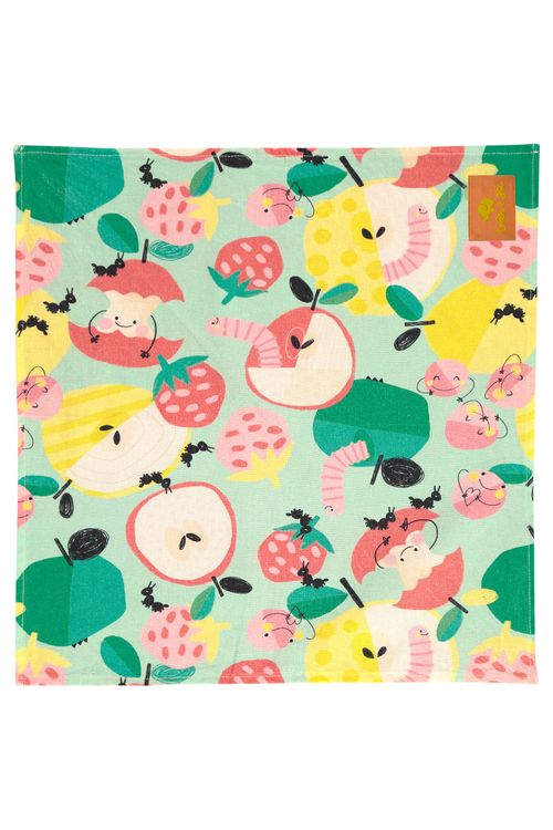 Bandana Unissex Pomar Feliz em Viscolinho (Verde) Três e Já