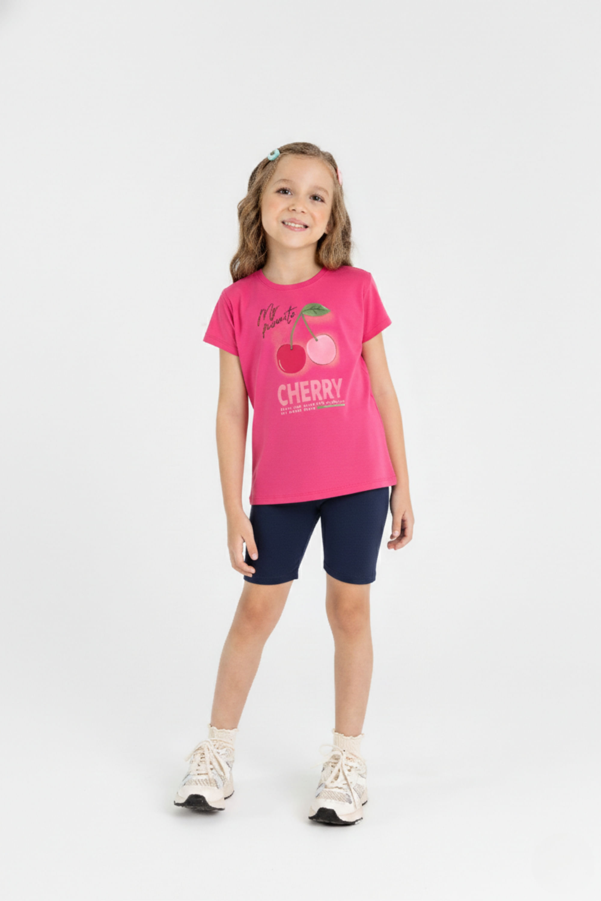 Conjunto Cerejinha Infantil Feminino (Rosa) Bee Loop
