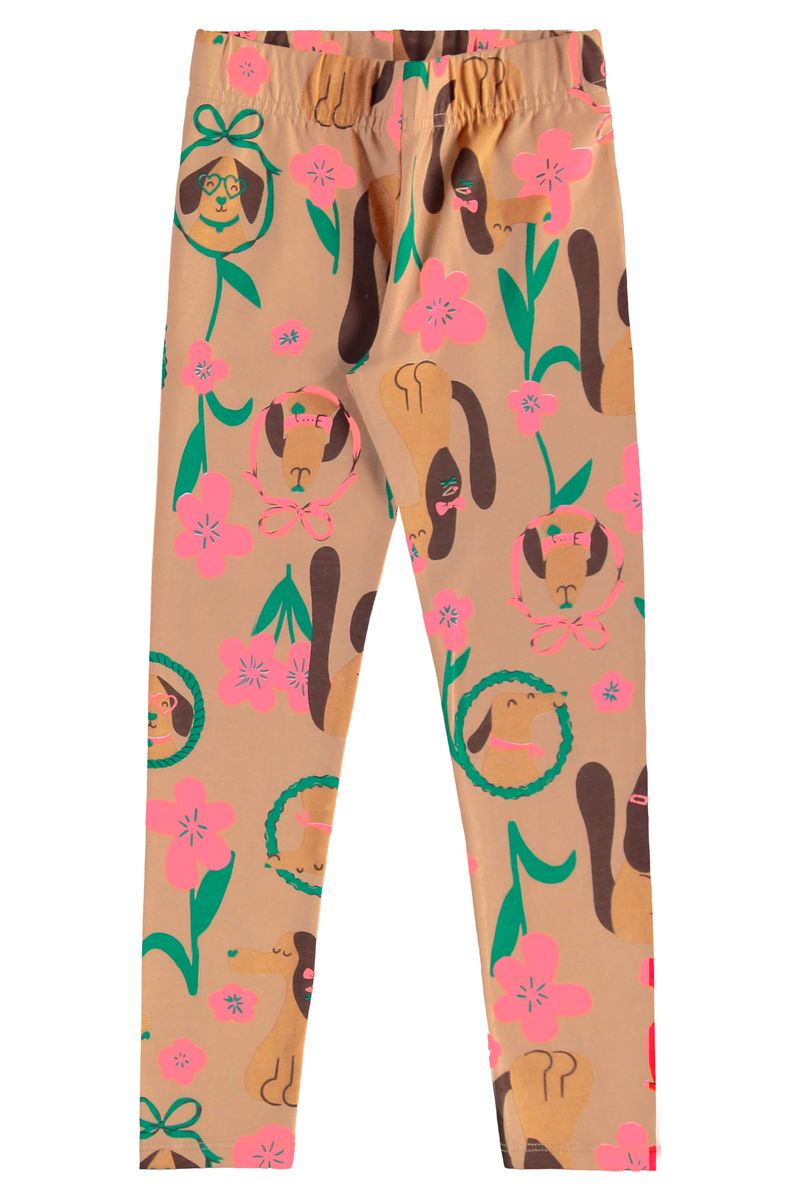 Calça Legging Infantil em Cotton Básico (Marrom) Bee Loop