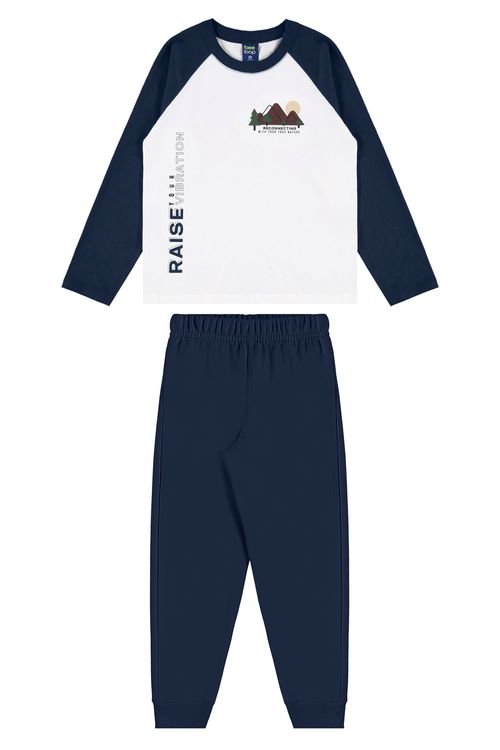Conjunto Infantil Scout com Camiseta e Calça (Branco) Bee Loop