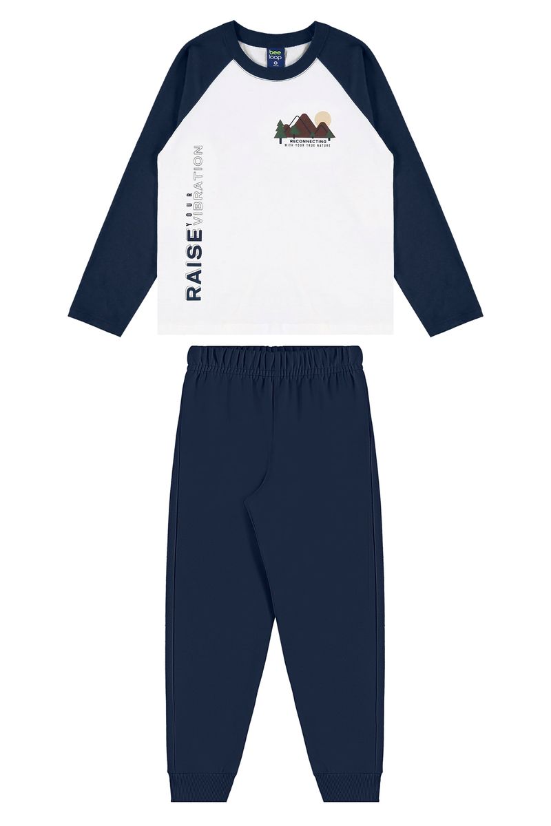Conjunto Infantil Scout com Camiseta e Calça (Branco) Bee Loop