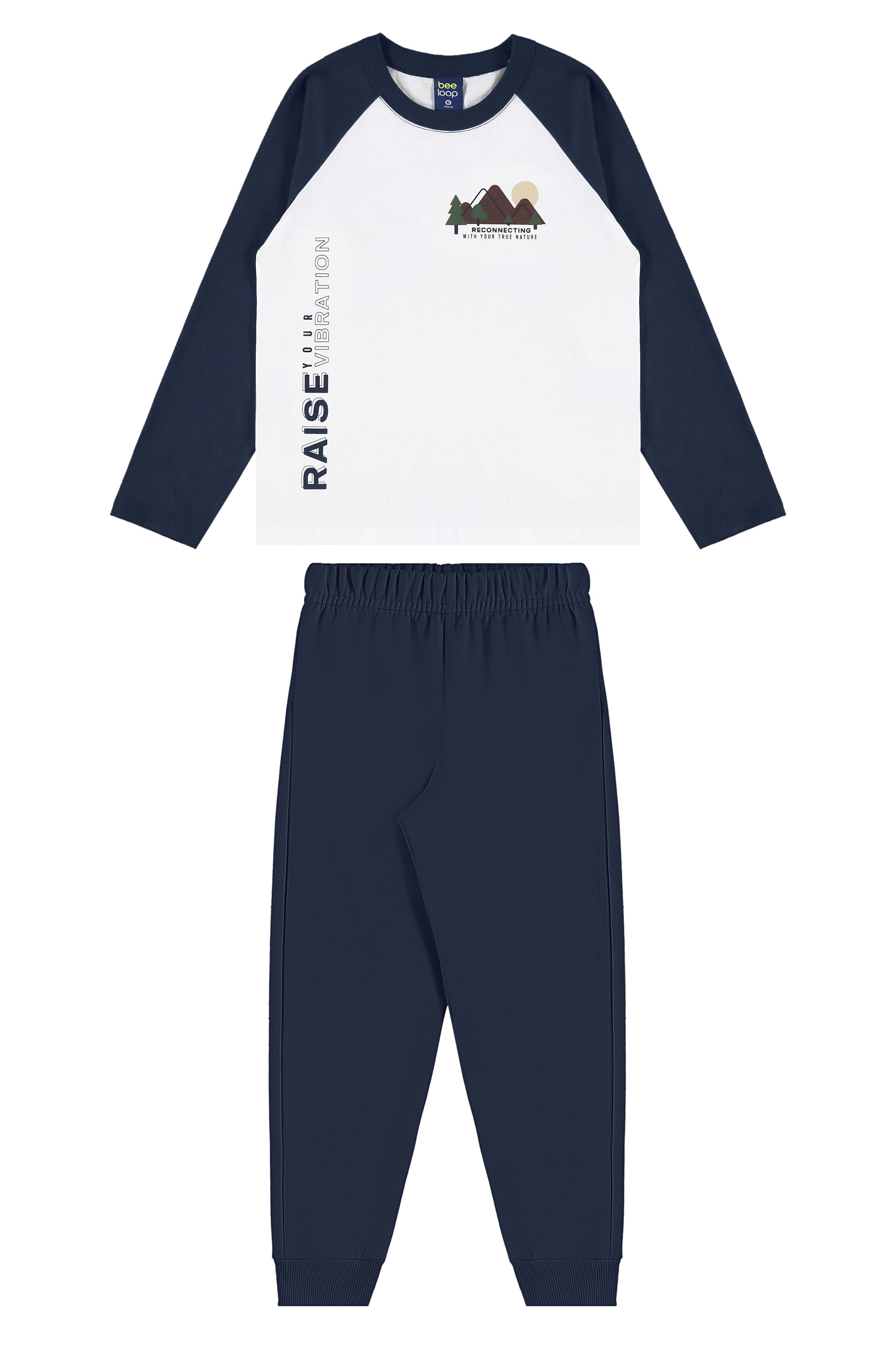 Conjunto Infantil Scout com Camiseta e Calça (Branco) Bee Loop