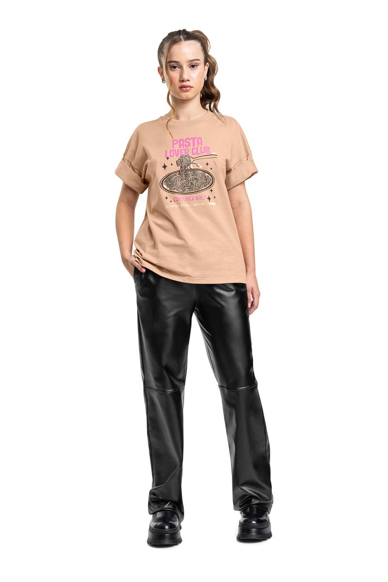 Blusa Oversized Juvenil Feminina em Algodão (Marrom) Gloss