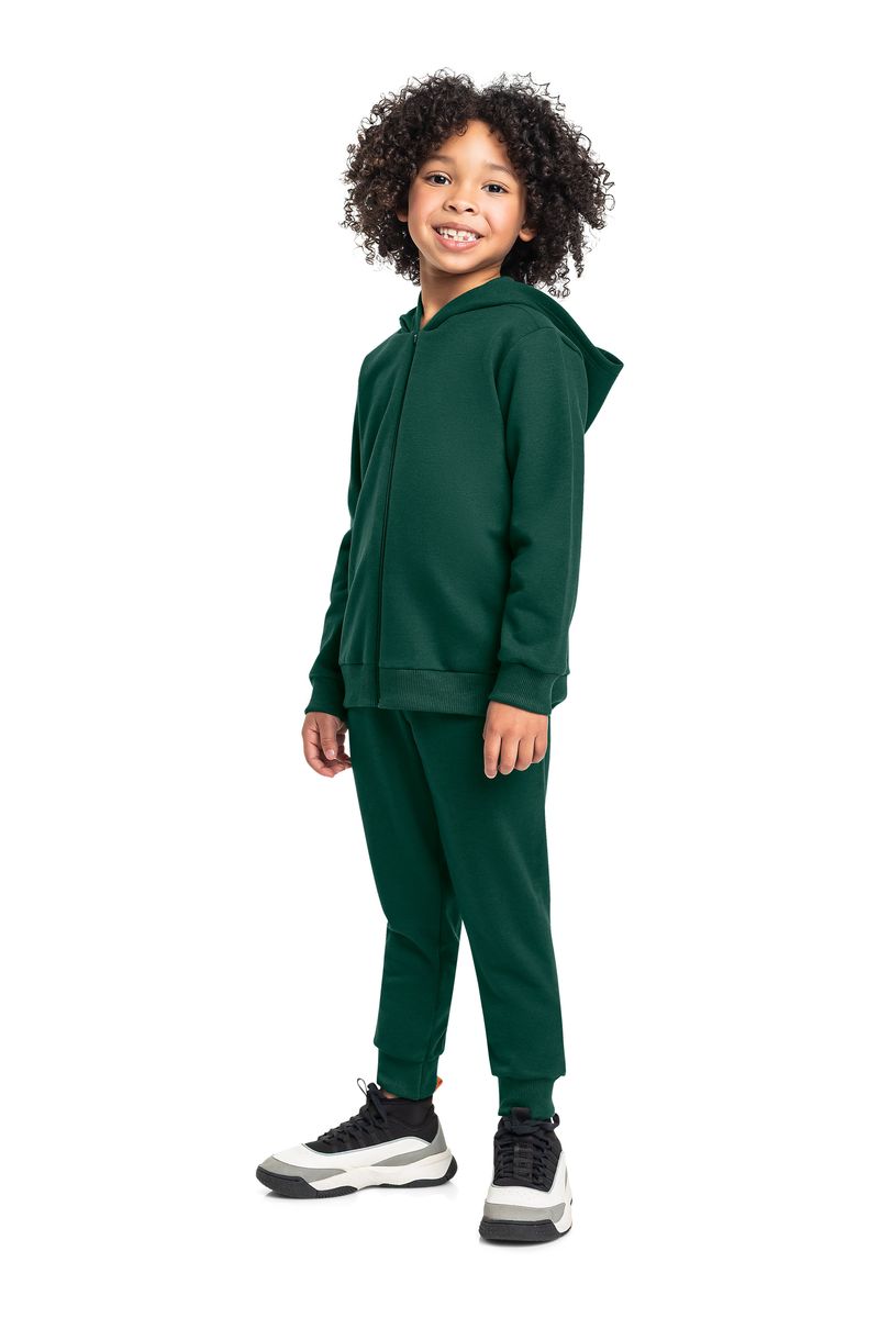 Jaqueta Infantil Unissex em Moletom Básico (Verde) Bee Loop