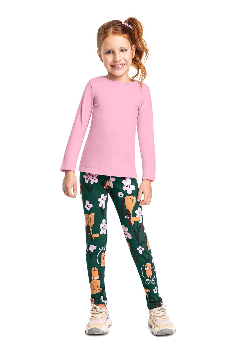 Blusa Infantil Básica em Meia Malha (Rosa) Bee Loop