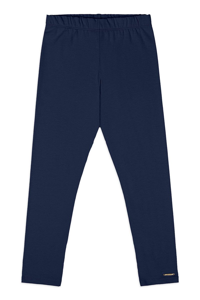 Calça Legging Básica Infantil em Cotton (Azul) Quimby