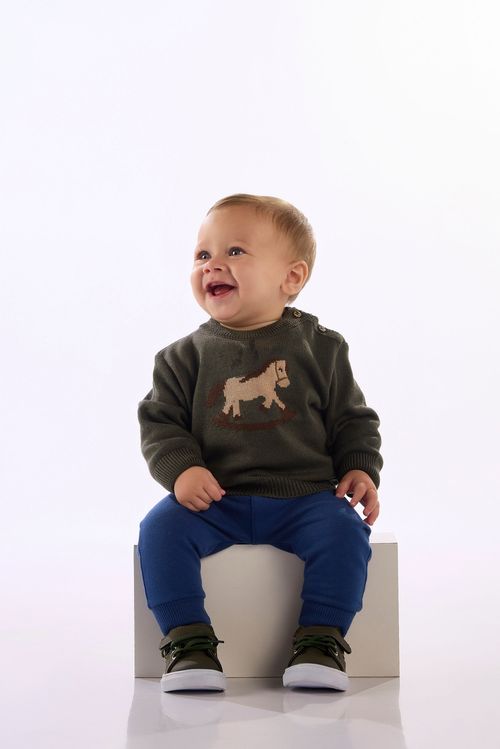 Calça Para Bebê Menino Molecotton Conforto (Azul) Up Baby