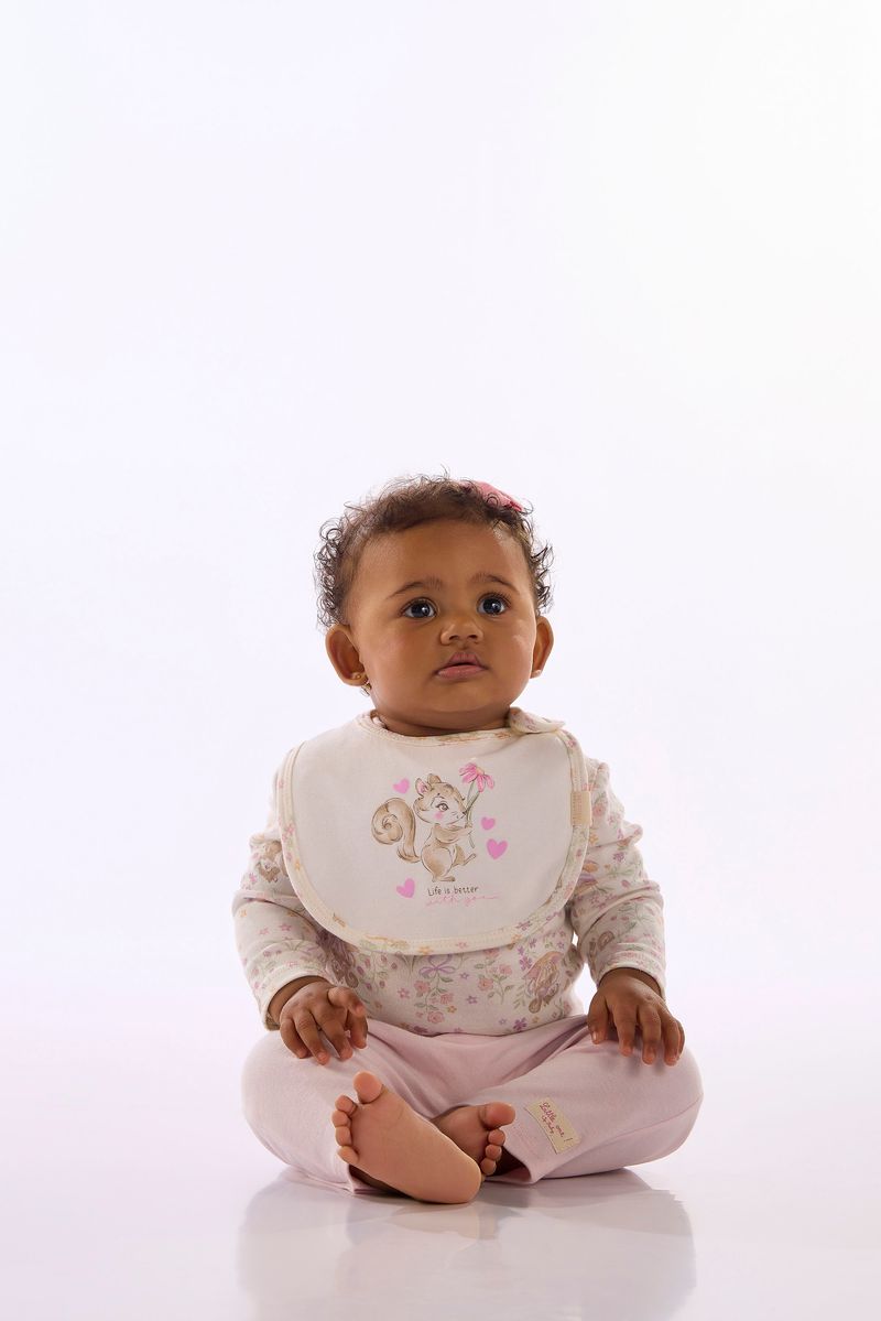 Babador Bebê Em Suedine Premium Com Estampa (Multicolor ) Up Baby